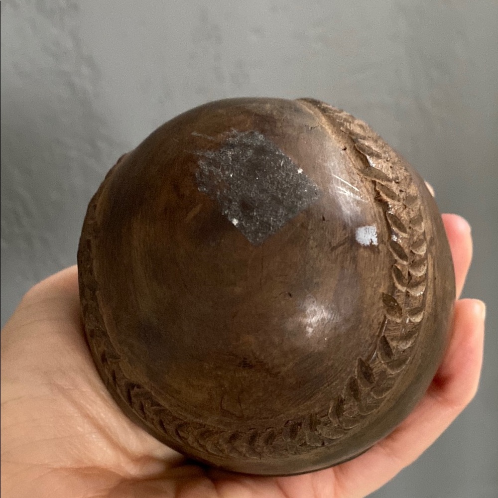 Ironwood Carved Baseball Shelf Sitter Decor - Picture 8 of 8